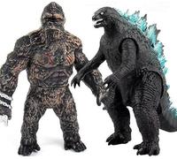Godzil Action Figure Godzil vs. Kong Giocattoli, Re dei mostri, ragazzi e ragazze (argento)