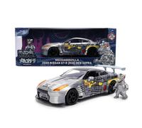 Jada Mechagodzilla w/ 2009 Nissan GT-R R35 Ben Sopra - 1:24 Anime Hollywood Rides - Auto pressofuse & Figura Giocattoli - Aprire porte, cofano e bagagliaio - Da collezione - Età 8+ - Multicolore