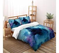 Godzilla City Set Di Biancheria Da Letto Per 3 Pezzi Con Stampa 3D Wildlife Animal Theme Copripiumino Con 2 Federe Con Federe in Microfibra Ultra Morbida Super King（260x220cm）