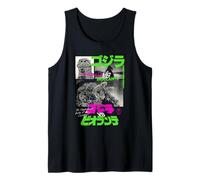 Godzilla Collage Neon Accents Godzilla vs Biollante Movie Canotta