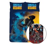 Godzilla Vs Kong Doppio Copripiumino e Federa Set Bambini Letto 2-in-1 Disegni