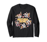 Godzilla Cute Chibi Mothra Collage with Hearts Kaiju Movie Maglia a Manica