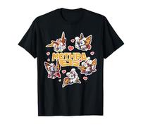 Godzilla Cute Chibi Mothra Collage with Hearts Kaiju Movie Maglietta