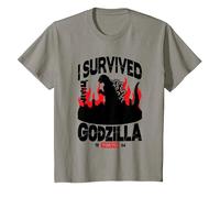 Godzilla I Survived Godzilla Movie Maglietta, Bambini, Ardesia, 12 Anni