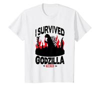 Godzilla I Survived Godzilla Movie Maglietta, Bambini, Bianco, 8 Anni