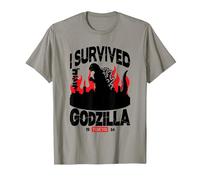 Godzilla I Survived Godzilla Movie Maglietta, Uomo, Ardesia, L
