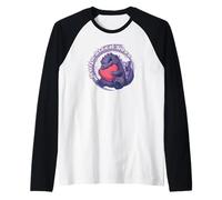 Godzilla Kaiju Sized Love Cute Cuddly Heart Valentine's Day Maglia con Maniche Raglan