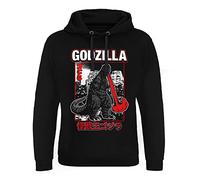 Godzilla Licenza Ufficiale Atomic Breath Epic Felpa con Cappuccio (Nero), Large