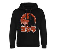 Godzilla Licenza Ufficiale Japanese Logo Epic Felpa con Cappuccio (Nero), Small