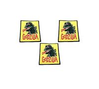 Godzilla Monster Square - Set di 3 toppe ricamate alte 10,2 cm