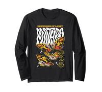 Godzilla Mothra Defender of Light Retro Collage Movie Maglia a Manica