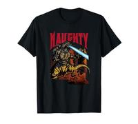 Godzilla Naughty Funny Christmas Retro Movie Monster Maglietta