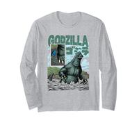 Godzilla Ocean Scene Comic Book Illustration Movie Monster Maglia a Manica