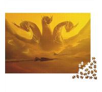 Godzilla Puzzle Impossible 1000Pcs Re Ghidorah Decorazione Per La Casa. Rilassamento E Intelligence Per Adulti E Ragazzi Da 14 Anni 1000pcs (75x50cm)