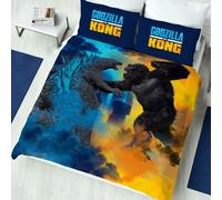 Godzilla Vs Kong Doppio Copripiumino e Federa Set Bambini Letto 2-in-1 Disegni