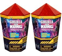 Godzilla x Kong Cristallo della terra cava da 2 pollici con mostro a sorpresa confezione cieca (Confezione da 2)
