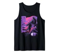 Godzilla x Kong Monarch Collage Purple Text Movie Monster Canotta
