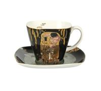 Goebel Tazza di Caffè Con Piattino Gustav Klimt " il Bacio " Nuovo / Conf. Orig.
