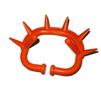 Göbel Antisucchio di plastica per bestiame - arancione Adatto a bovini di grossa taglia con 2 distanziatori