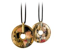 Goebel Collana Artis Orbis Il bacio di Gustav Klimt in porcellana dura, dimensioni: 5 x 5 x 1 cm, 66-989-57-5