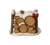 Goebel Figura invernale pila di legno - Foresta invernale Natale