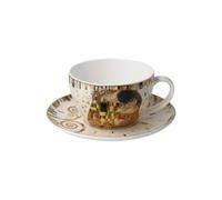 Gustav Klimt Tazza con Piattino il Bacio 250ml Oro Bianco GOEBEL Porcellana
