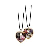 Goebel Jean-Baptiste Robie 67-045-12-1 - Collana da donna Artis Orbis Still Life con rose in fine bone cinese, colore: Multicolore Lunghezza: 4,5 x 4,5 x 1 cm, 4,5x4,5x1 cm, Fine Bone China, cristallo