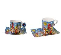 Goebel Pop Art James Rizzi Tazza Da Caffè E Tazza Dell'Artista Estate In Città