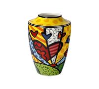 Goebel Romero Britto 67-016-05-1 - Vaso in porcellana a New Day Pop Art, dimensioni: 8,5 x 8,5 x 12,5 cm