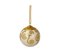 Goebel Sfera, Porcellana, Oro/Bianco, 7,5x7,5x7,5 cm