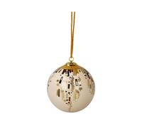 Goebel Sfera, Porcellana, Oro/Bianco, 7,5x7,5x7,5 cm