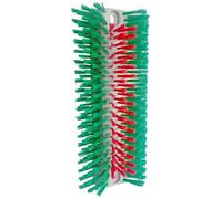 Göbel Spazzola per bestiame semicircolare con circa 23 x 50 cm, colore verde/rosso, spazzola per cavalli, per bovini, vitelli, mucche, cavalli e capre - la pulizia ideale e la cura del pelo