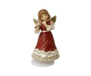 Goebel Statuetta a forma di angelo Silenzio Notte Bordeaux - Messaggeri di Natale