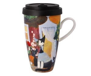 Goebel Tazza artistica con coperchio Una bella giornata - Rosina Wachtmeister