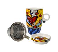 GOEBEL Tazza Porcellana con Coperchio E Setaccio A New Day 450 ML Romero Britto
