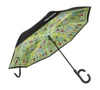 Goebel Upside-Down - Ombrello James Rizzi -Birds on a Love Wire Pop Art, Colore: rosso, 16 x 6 x 4.5