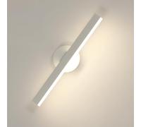 Goeco 12W Applique da Parete Interno, Lampara da Parete LED Moderna, Ruotare di 300° Lampada da Comodino Bianco per Camera da letto, Corridoio, Scale