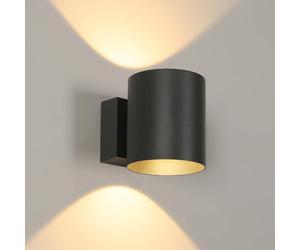 Goeco 14W 3000K Applique da Esterno LED Interno/Esterno, IP65 Impermeabile Lampade da Parete Moderna, 350° Ruotabile Lampade a Muro Nero per Bagno Balcone Giardino Terrazza Garage