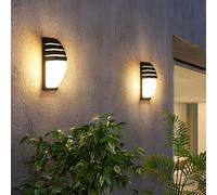 Goeco 2 Pack Applique da Parete Esterno LED 12W 3000K IP65, Nero