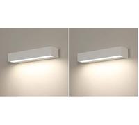 Goeco Applique da Parete Esterno 17W, IP65 Lampada da Parete Esterno Moderna, 4500K, Lampada da Parete Bianco LED per Balcone, Corridoio, Giardino (Confezione da 2)
