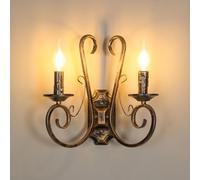 Goeco Applique da Parete Industriale Vintage, Portalampada E14 Lampada da Parete a Forma di Candeliere Lampada a Muro Retro per Ristorante Corridoio Cucina Camera da Letto, Max. 60W