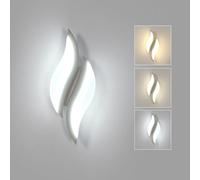Goeco Applique da Parete Interno 12W 1350LM 3000K/4500K/6500K, Bianco
