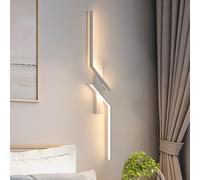 Goeco Applique da Parete Interno 81CM 19W 3000K 2 Tubi Lungo Bianco