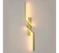 Goeco Applique da Parete Interno 81CM, 24W 2700LM Lampada da Parete Moderna in Acrilico a Luce Calda 3000K, Applique LED per Soggiorno Camera da Letto Scala Corridoio, Dorato