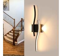 Goeco Applique da Parete Interno LED 20W 2250LM 59 cm 3000K, Nero