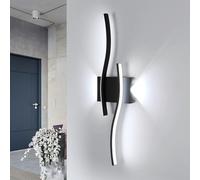 Goeco Applique da Parete Interno LED 20W 2250LM 59 cm 6500K, Nero