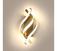 Goeco Applique da Parete Moderno, 22W Lampada da Parete LED con 3 Tubi a Spirale 4500K Luce Neutra Illuminazione LED Interno Geometria Creativa para Dormitorio Sala de Estar Pasillo, Oro