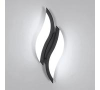 Goeco Applique LED da Parete Interno 12W 1350LM 6500K 30CM, Nero
