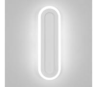 Goeco Applique LED da Parete Interno, 17W Creative Lampada da Parete Bianco, Lampada a Muro Minimalista in Acrilico per Camera da Letto Soggiorno Corridoio, Bianco Freddo 6500K