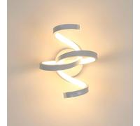 Goeco Applique LED da Parete Interno, 20W Creative Design a Spirale Lampada da Parete Moderno, Lampada a Muro Bianco per Soggiorno Camera da Letto Scale Corridoio, 3000K Luce Bianca Calda